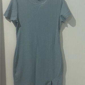 Blue Short Sleeve Dress